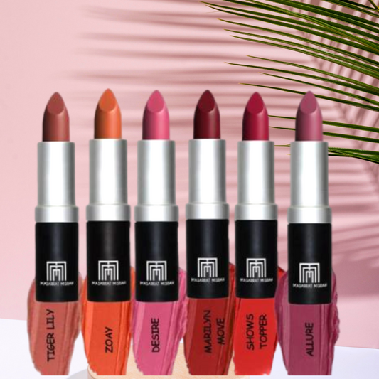 12-in-1 Masarrat Misbah Matte Lipstick Bundle | Long-Lasting & Smudge-Proof