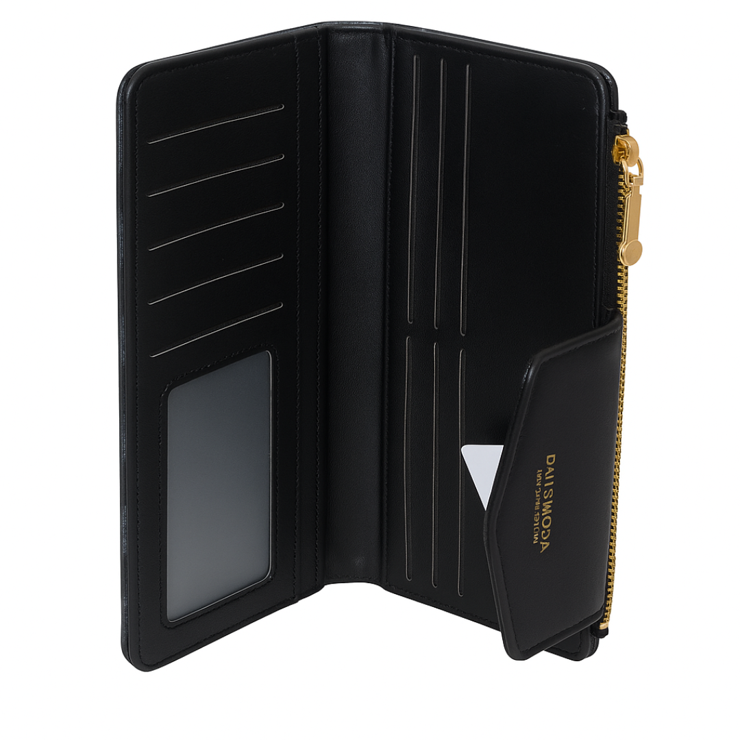 Premium Ladies Synthetic Leather Wallet – Multi Card Holder with Zipper Pocket