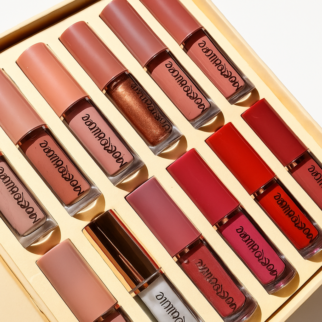 Mocallure 12 Colors High-Shine Lip Gloss Set – Long Lasting, Non-Sticky & Waterproof