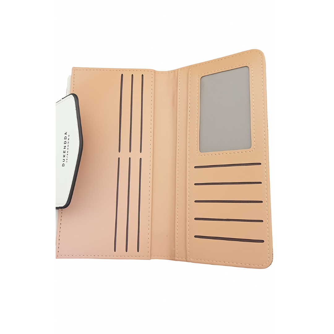 Premium Ladies Synthetic Leather Wallet – Multi Card Holder with Zipper Pocket