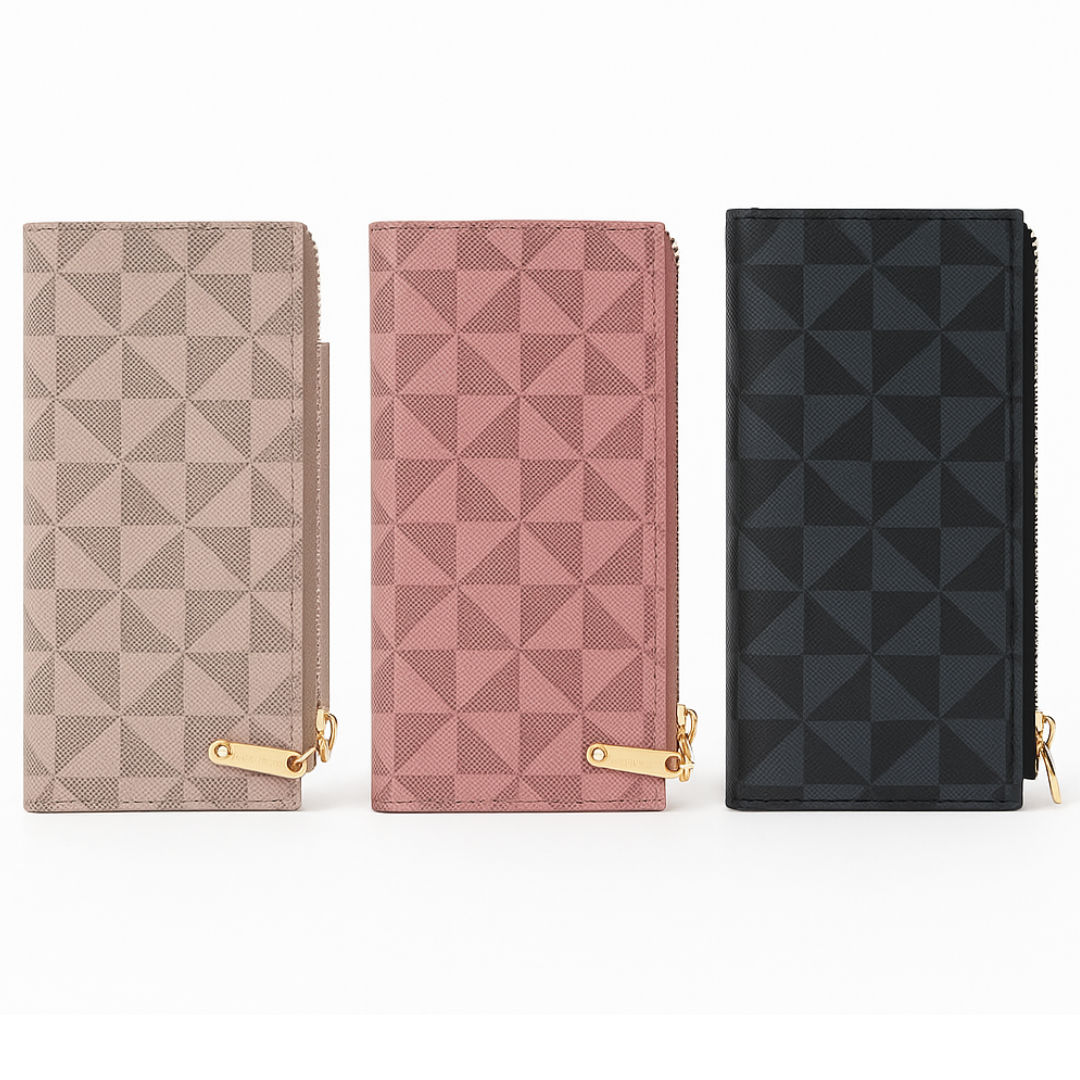 Premium Ladies Synthetic Leather Wallet – Multi Card Holder with Zipper Pocket